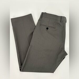 HAGGAR Dress Pants Gray Straight Fit Premium Stretch Mens 36W x 30L